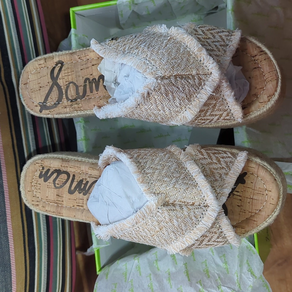 Sam Edelman Ashlynn espadrille platform slides